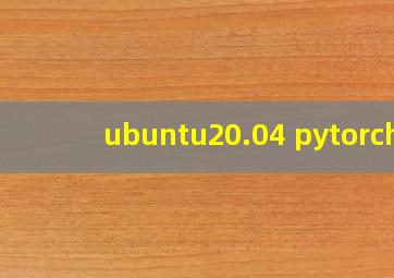 ubuntu20.04 pytorch